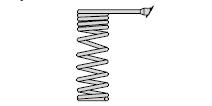 Square Coil Heater 22mm ID X 180mm long X 240V / 1100 Watt