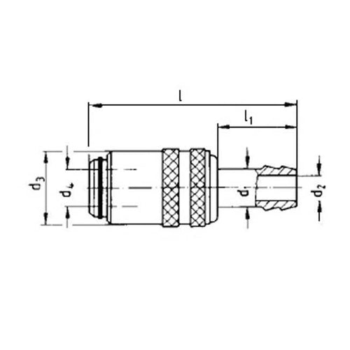 Euro socket 13mm fitting X 14mm hose tail