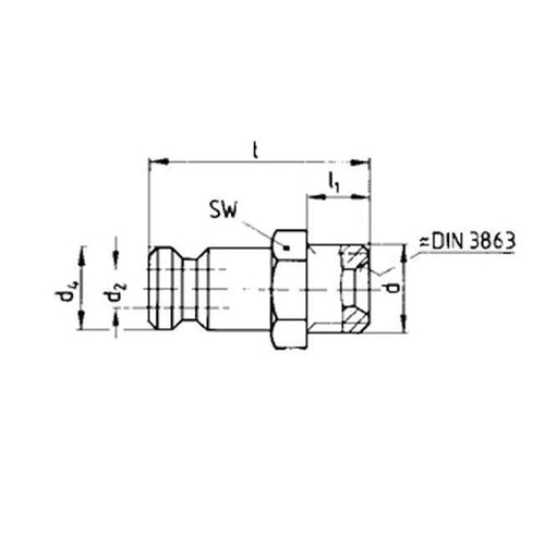 Euro water fitting 1/4