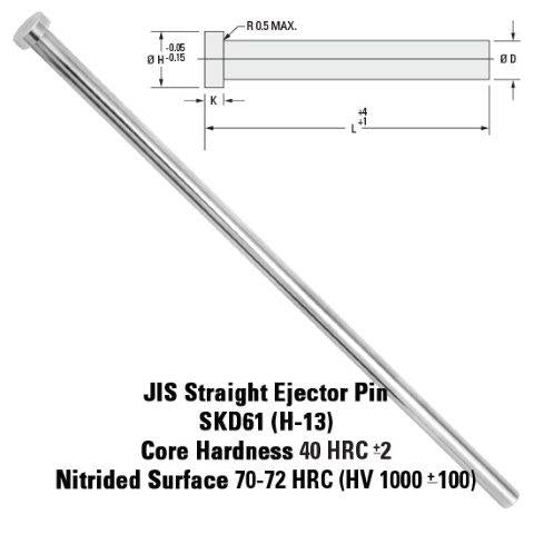 1mm X 250  X 50 STEP EJECTOR PIN