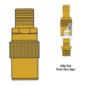 JS201M 1/4" hose fitting 1/8" male thread non valve