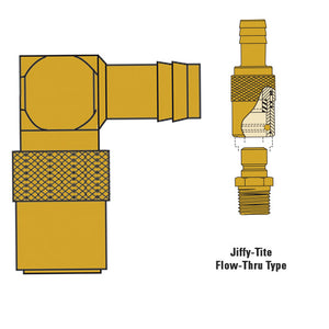 Hose fitting 3/8 socket with 90 stem 1/2" hose tail